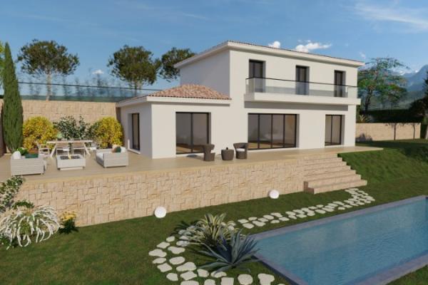 Roquefort-les-Pins (06330)|Terrain 2 500 m²|828 000 €|Maison 130 m² neuve