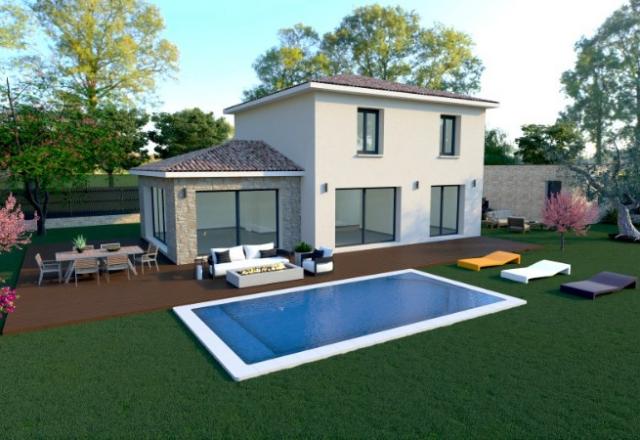 MOUANS SARTOUX MAISON CONTEMPORAINES DE 120 M2 SUR TERRAIN DE 1050 M2