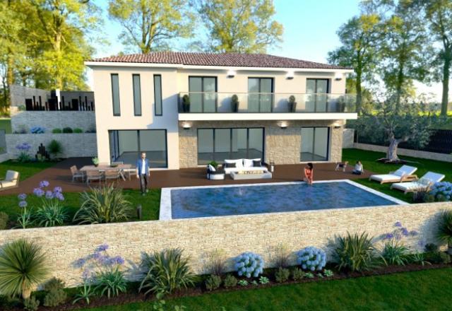 LA ROQUETTE SUR SIAGNE MAISON CONTEMPORAINE DE 155 M2 SUR UN TERRAIN DE 1200M2