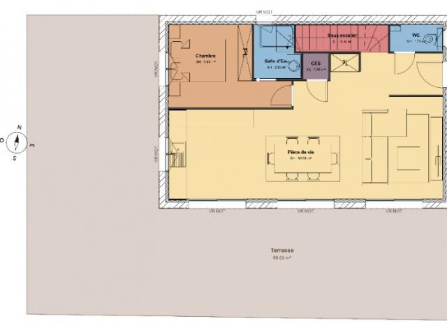 LEVENS MAISON AVEC ETAGE DE 109 M2 SUR UN TERRAIN DE 700 M2