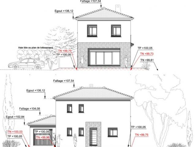 CARROS LES PLANS MAISON A ETAGE DE 108 M2 SUR UN TERRAIN DE 614 M2 