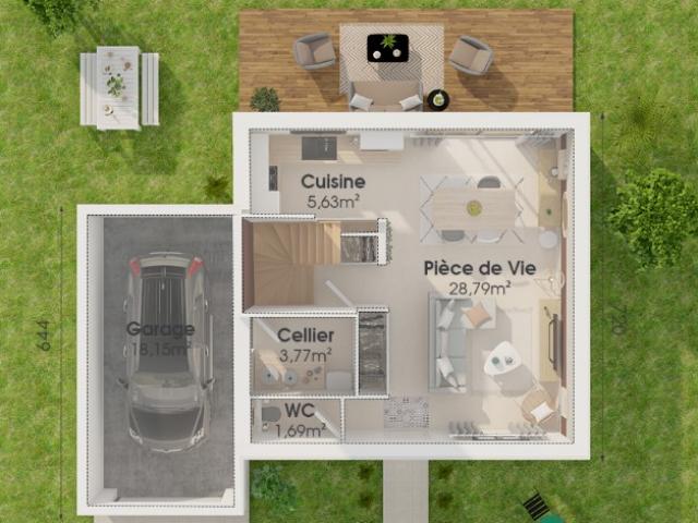 LE CANNET MAISON DE 90 M2 AVEC ETAGE SUR UN TERRAIN DE 971 M2