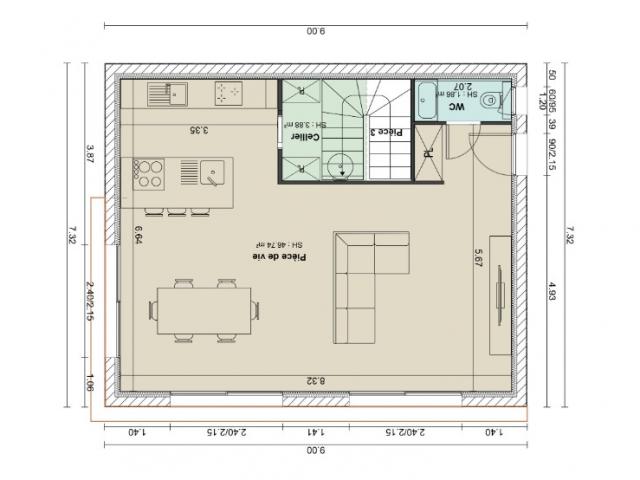 SAINT LAURENT DU VAR MAISON DE 102 M2 AVEC ETAGE SUR UN TERRAIN DE 440 M2
