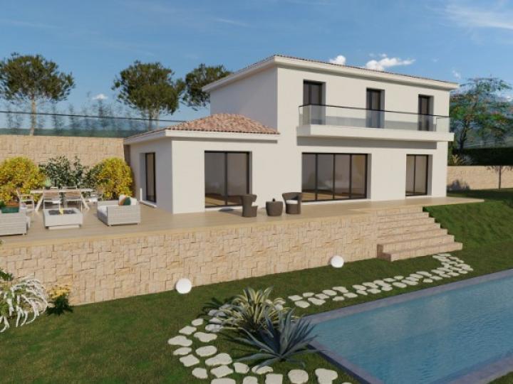 Roquefort-les-Pins (06330)|Terrain 2 500 m²|828 000 €|Maison 130 m² neuve